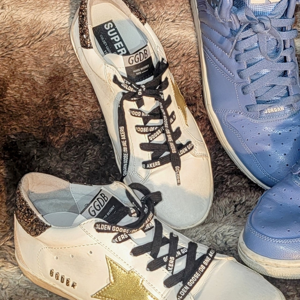 Golden Goose White and Gold Women's Sneakers